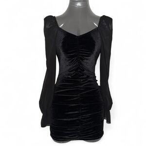 Yesstyle Women's Black velvet Dress